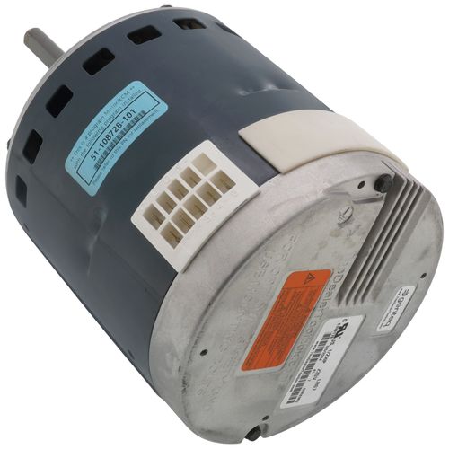 Rheem 51-108728-101 blower motor - side view (Voltage: 208/230V; Horse Power: 1/2)