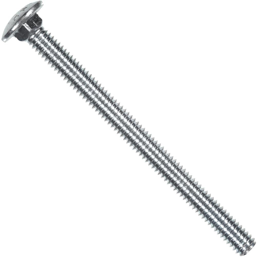Hillman 1/4 in. x 3-1/2 in. Zinc-Plated Steel Carriage Bolt, 100-Pack