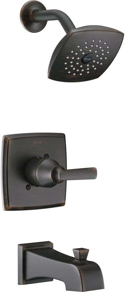 Delta Ashlyn Venetian Bronze 1-Handle Bathtub and Shower Faucet, 14 Series Trim Kit, T14464-RB (Valve Not Included)