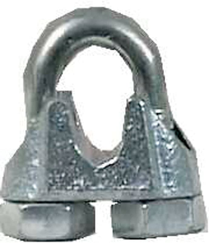 Campbell Electrogalvanized Malleable Iron Wire Rope Clip, 1 in. L