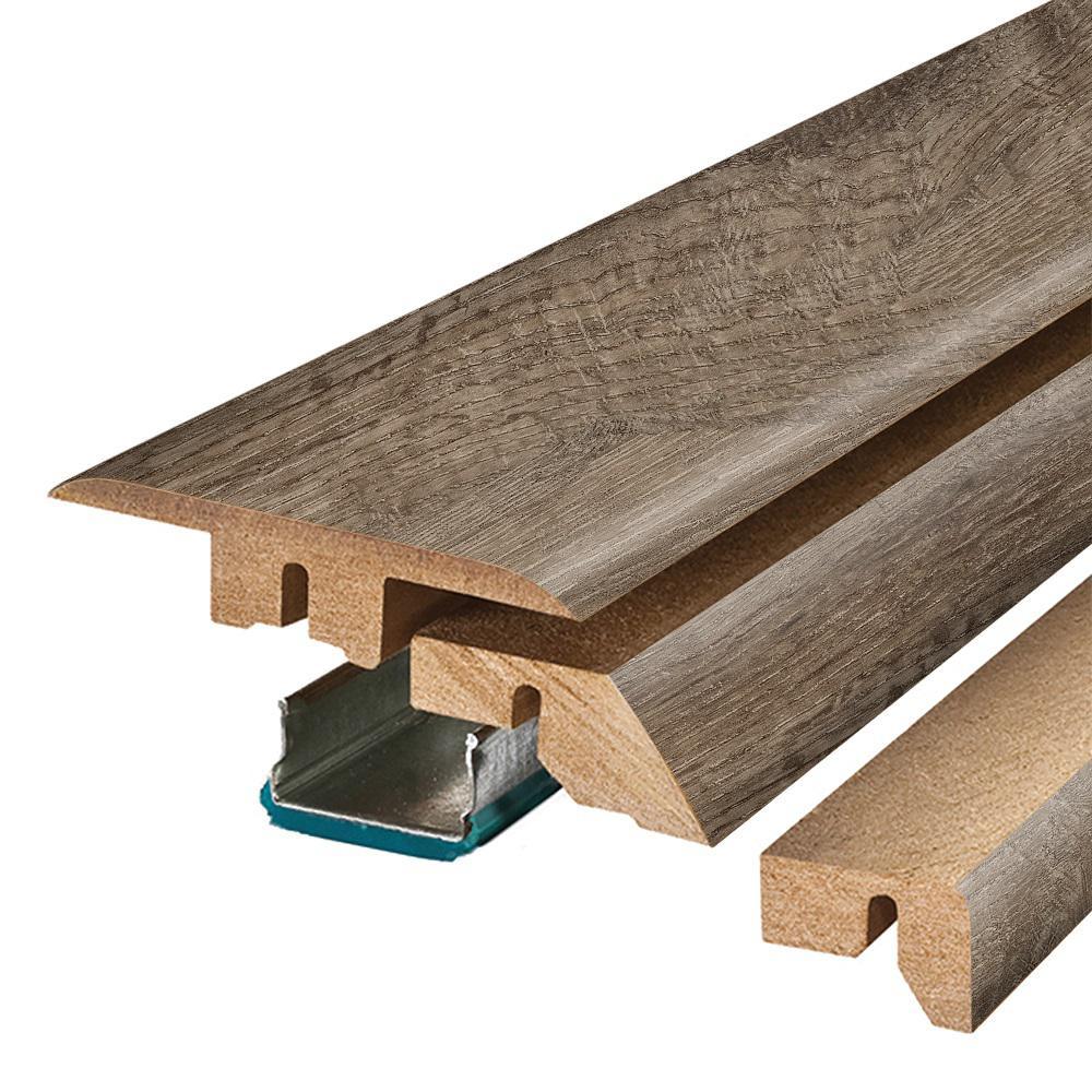 Pewter 3/4 in. T x 2-1/8 in. W x 78-3/4 in. L Laminate 4-in-1 Molding - Super Arbor