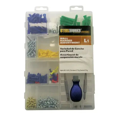 Hillman STEELWORKS L1 Assorted Picture Hanging Set – 1 Pack