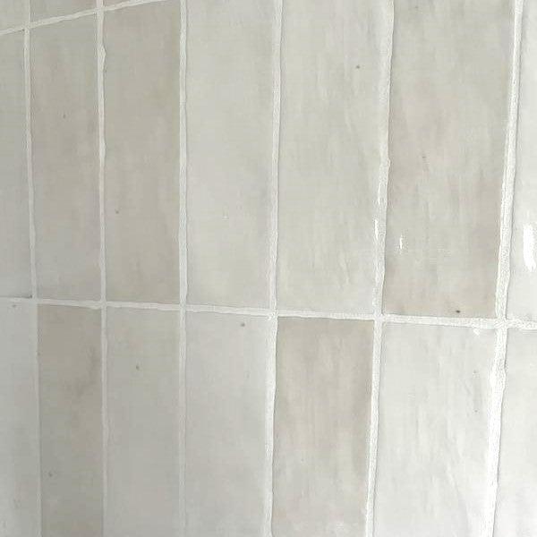Kingston White 3 in. x 8 in. Polished Ceramic Wall Tile (5.38 sq. ft./case) - Super Arbor