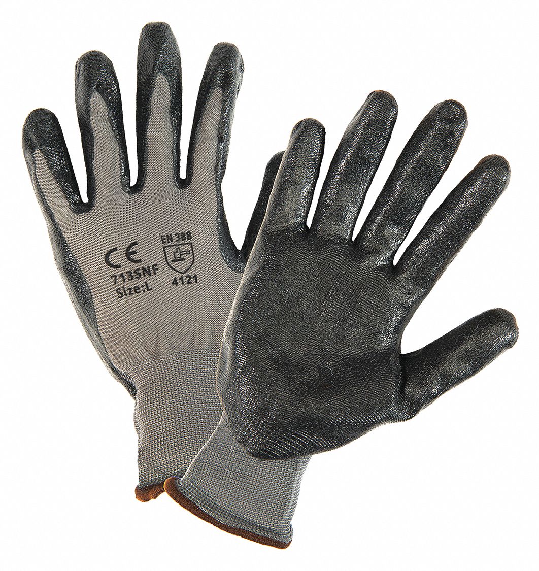 PIP PosiGrip 713SNF Sandy Palm Dipped Foam Nitrile Gloves - Large, ANSI Level 3