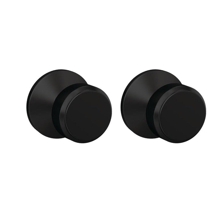 Custom Bowery Matte Black Kinsler Trim Dummy Door Knob (2-pack) - Super Arbor