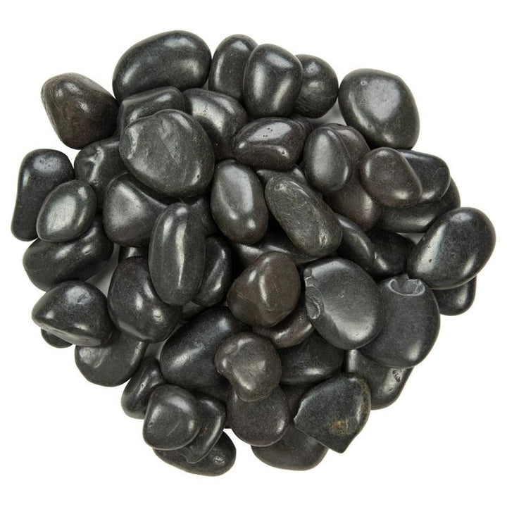MSI Black Polished 0.5 cu. ft . 1 to 2 in. Pebbles. 40 lb. Bag (28 Bags / Pallet)