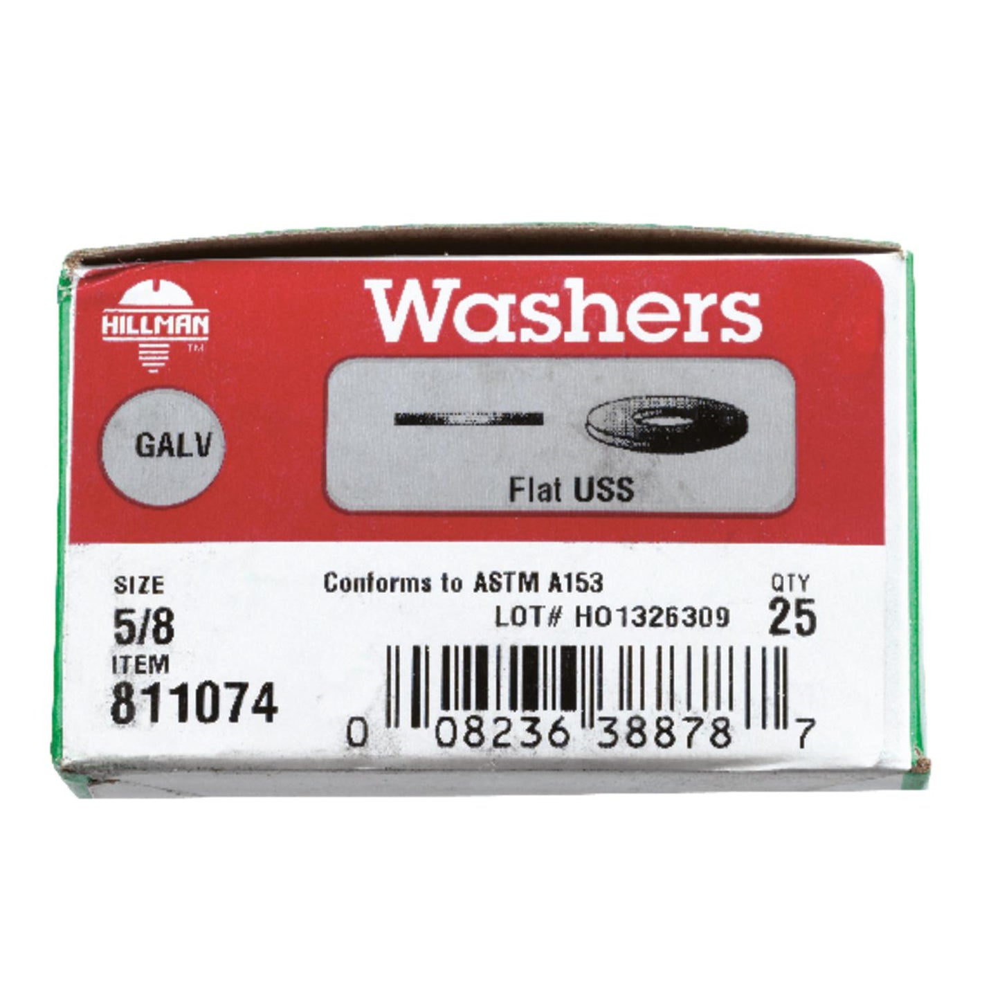 Hillman Hot Dipped Galvanized Steel 5/8 in. USS Flat Washer, 25-Pack