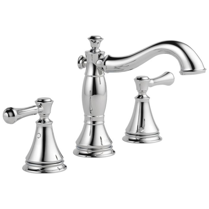Delta Cassidy Stainless 2-handle Widespread WaterSense Bathroom Sink Faucet with Drain