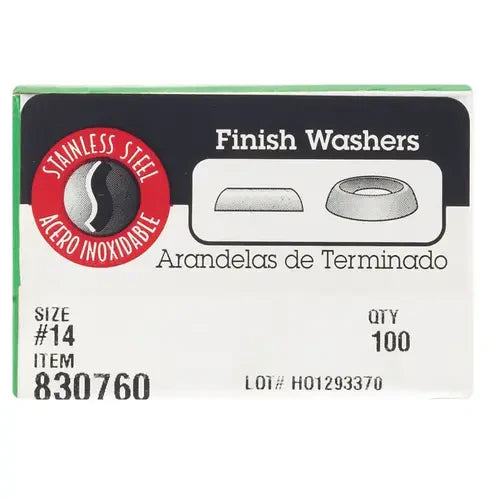 Hillman Stainless Steel #14 Countersunk Finish Washer, 100-Pack