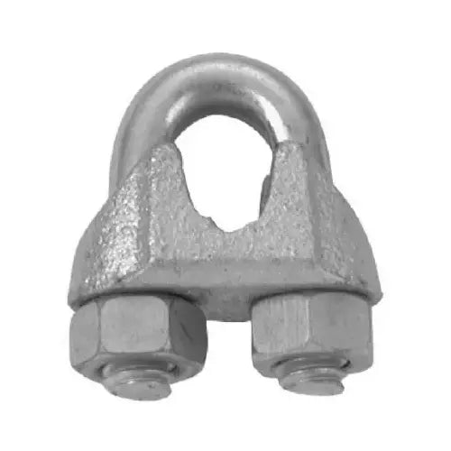 Campbell Electrogalvanized Malleable Iron Wire Rope Clip, 2 in. L