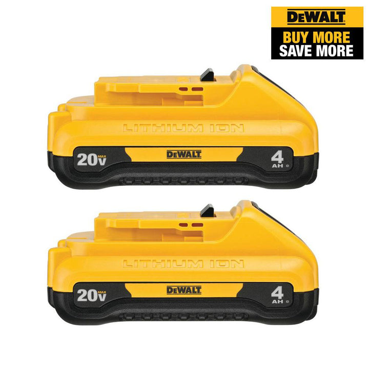 20-Volt MAX Compact Lithium-Ion 4.0Ah Battery Pack (2-Pack)