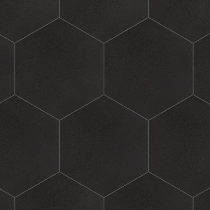 Merola Tile Textile Hex Black 8-5/8 in. x 9-7/8 in. Porcelain Floor and Wall Tile (11.56 sq. ft. / case)