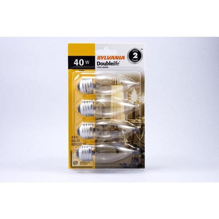 Sylvania 40-Watt Double Life B10 Incandescent Light Bulb (4-Pack)