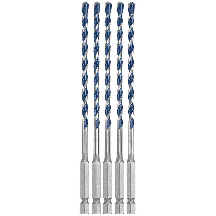 3/16 in. x 4 in. x 6 in. BlueGranite Turbo Carbide Hammer Drill Bit for Concrete, Stone and Masonry Drilling (5-Pack) - Super Arbor
