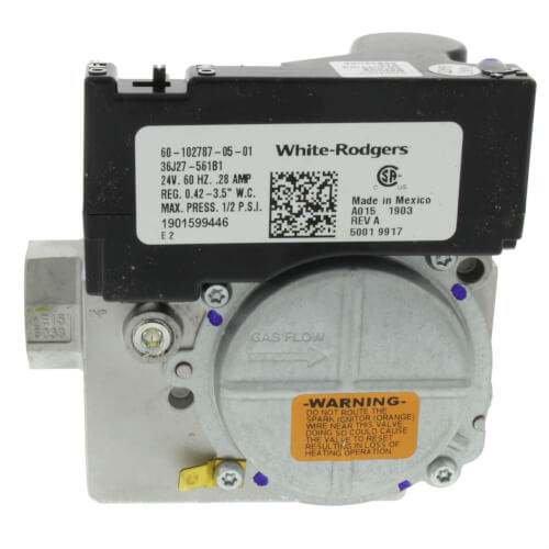 Rheem 60-102787-85 gas valve - side view (Product Type: Gas Valve)