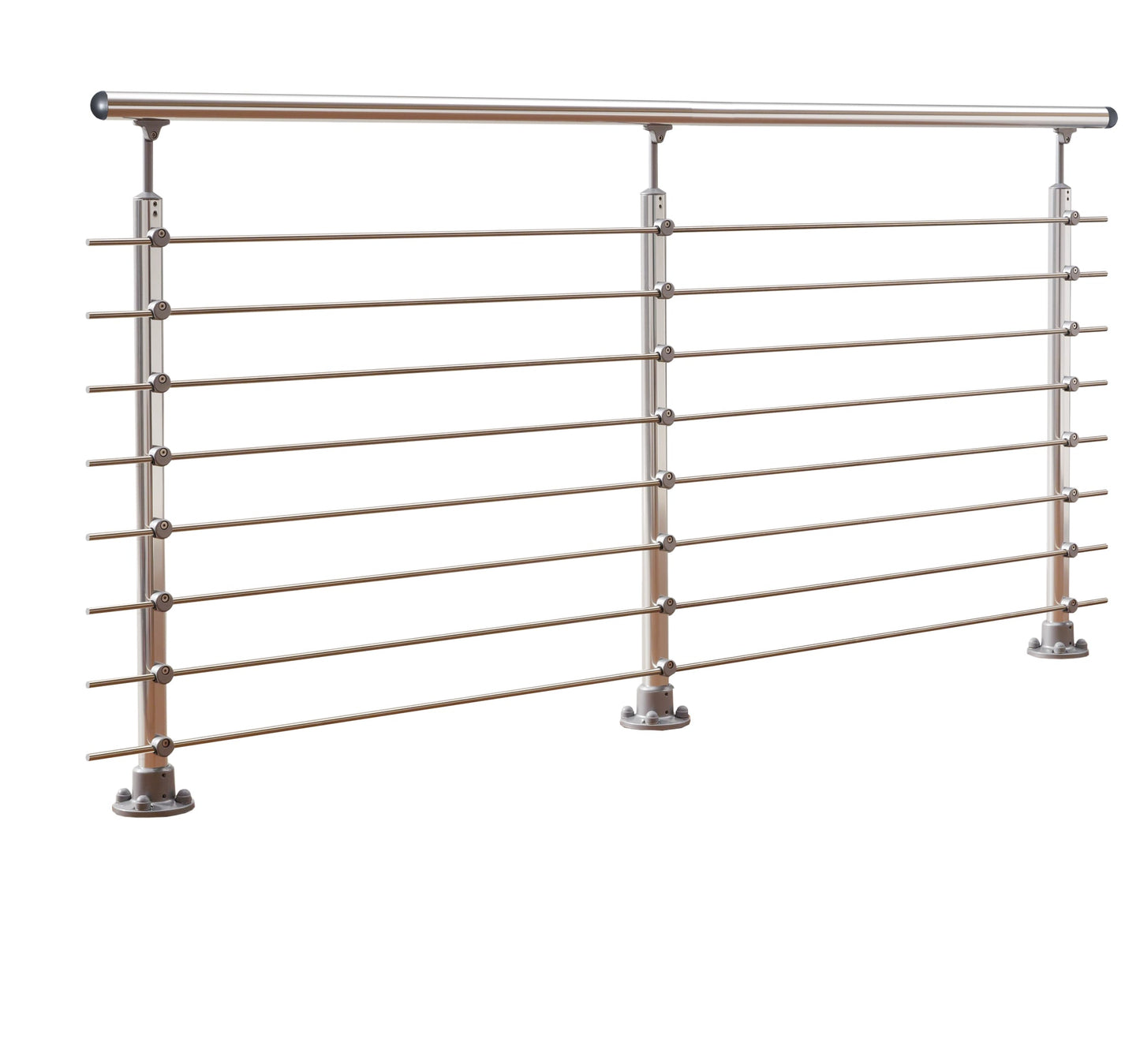 DOLLE Prova 6-ft x 36-in Brushed Aluminum Deck Rail Kit