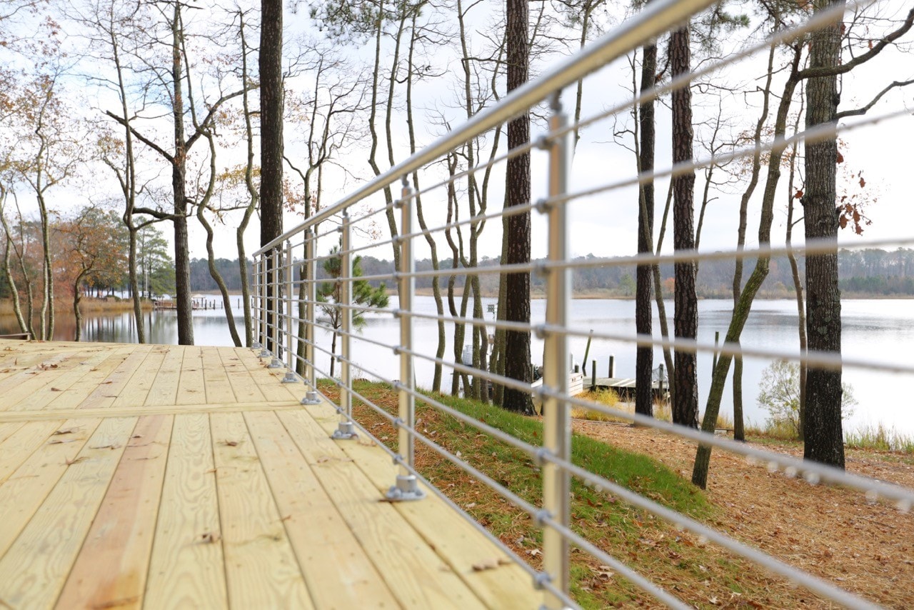 DOLLE 4-1/4-in x 36-in Prova Gray Aluminum Round Deck Baluster