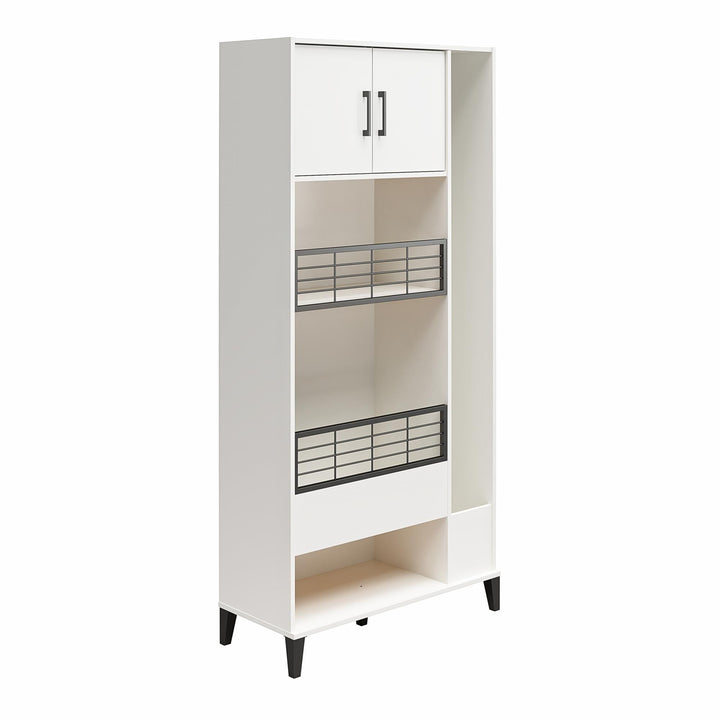 Ameriwood Home Amplus 35.67-in W x 76.65-in H Particleboard White Stipple Freestanding Utility Storage Cabinet