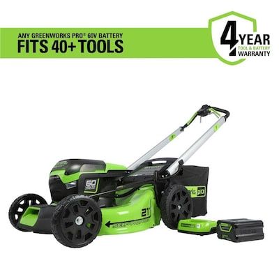 Greenworks Pro 60-volt Max Brushless Lithium Ion Self-propelled 21-in Cordless Electric Lawn Mower