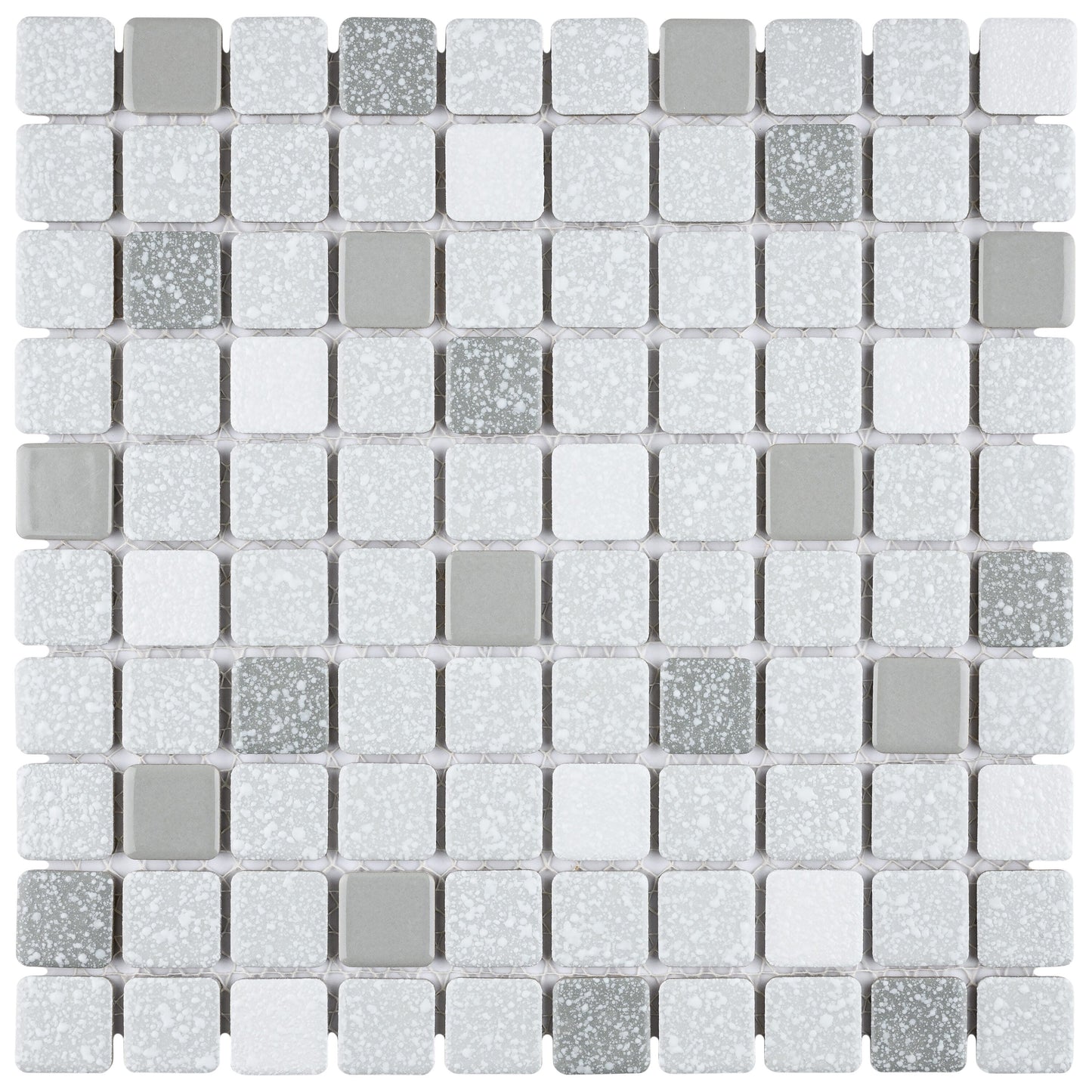 Affinity Tile Crystalline Square Grey 12-in x 12-in Multi-finish Porcelain Mosaic Floor and Wall Tile product image