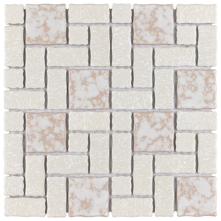 Affinity Tile Academy Bone 12-in x 12-in Multi-finish Porcelain Mosaic Floor and Wall Tile product image