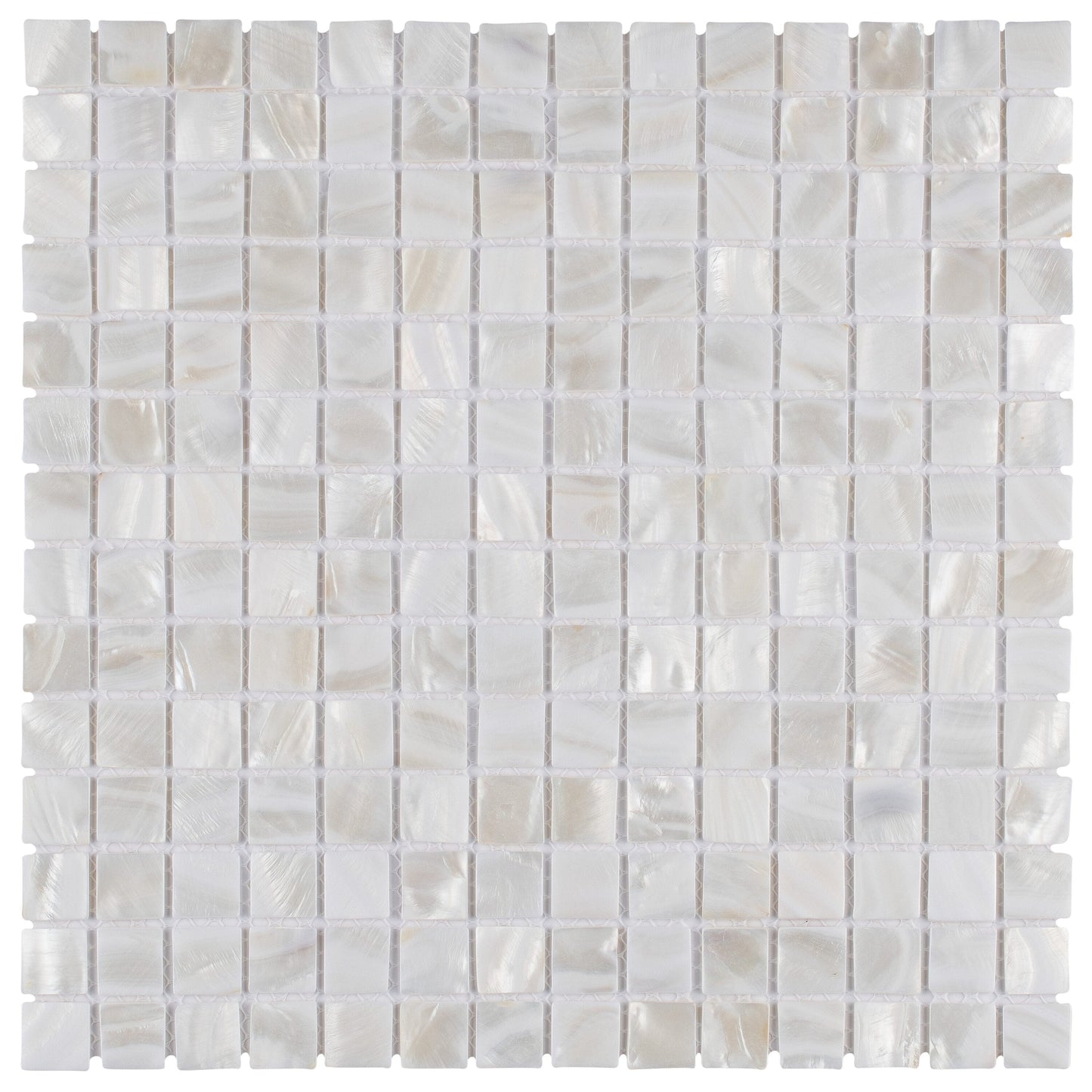 Affinity Tile Conchella Square White 12-in x 12-in Glossy Natural shell Mosaic Wall Tile product image