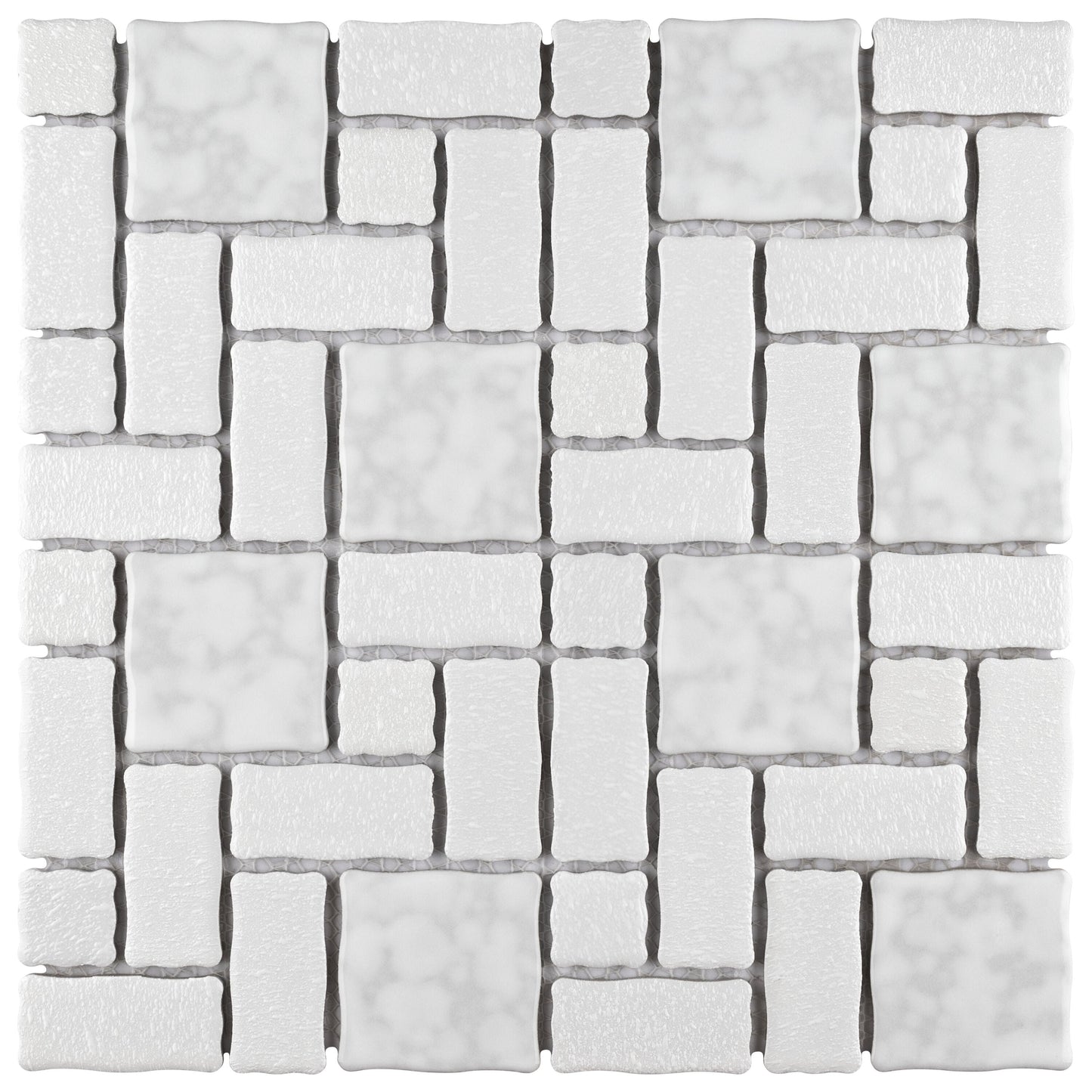 Affinity Tile Academy White 12-in x 12-in Multi-finish Porcelain Mosaic Floor and Wall Tile product image