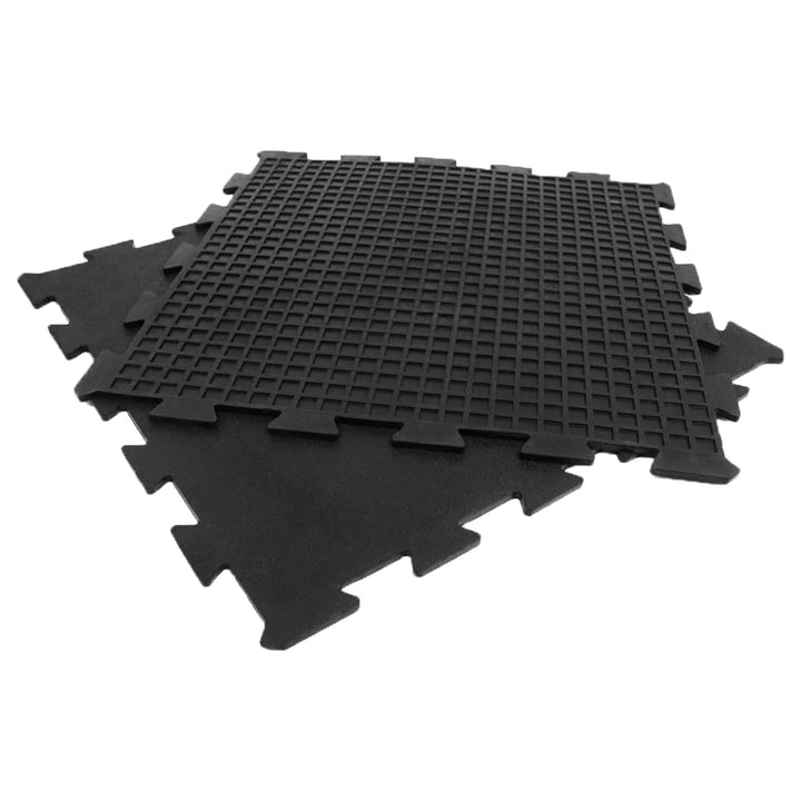 Rubber-Cal 24-in W x 24-in L x 0.375-in T Interlocking Rubber Gym Floor Tile (48-sq ft)