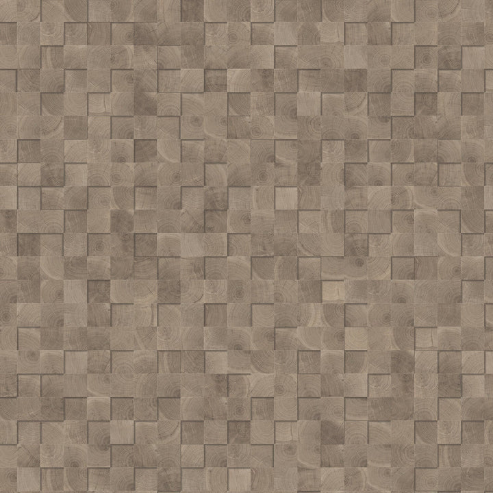 Lucida USA (Sample) FabCore Oak Block Brown Patterned Look 28-mil Waterproof Glue Down Vinyl Tile