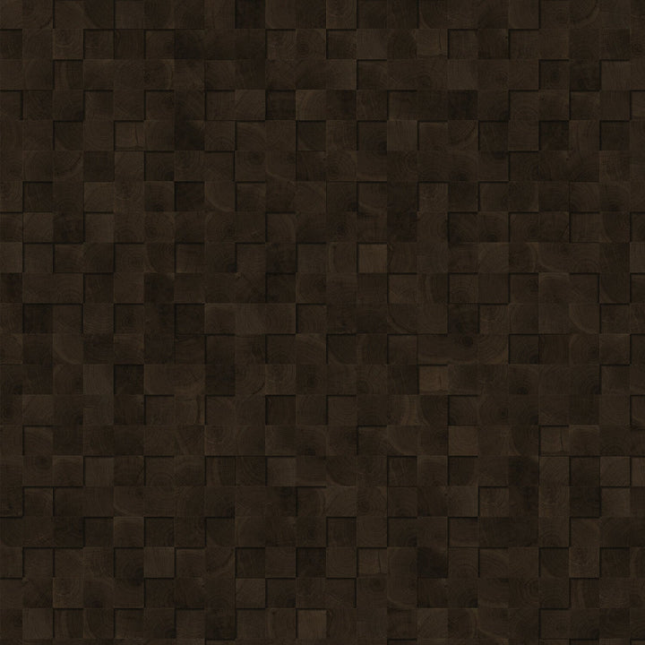 Lucida USA (Sample) FabCore Burnt Block Brown Patterned Look 28-mil Waterproof Glue Down Vinyl Tile