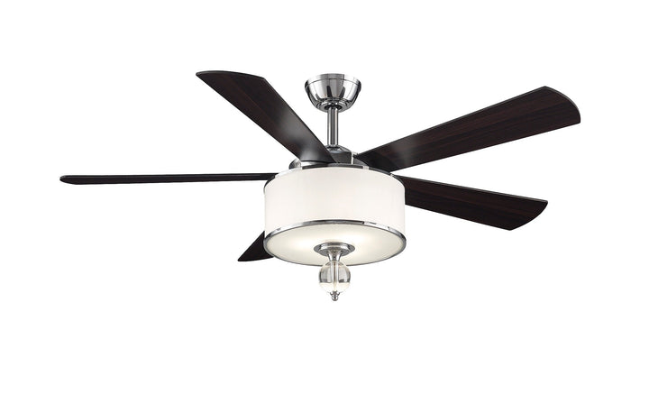 Fanimation Studio Collection Victoria Harbor 52-in Polished Chrome LED Indoor Ceiling Fan with Light and Remote, 5-Blade