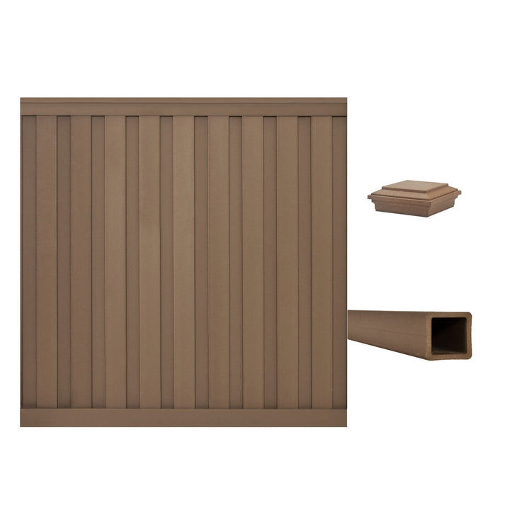 Trex Fencing 8-ft H x 8-ft W Saddle Board-on-board Privacy Composite Fence Panel
