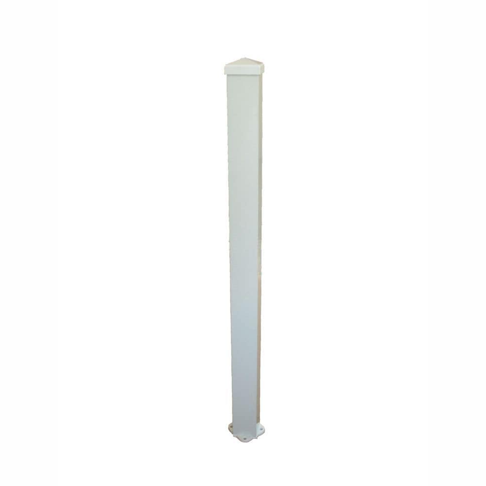 Wolf Handrail 3-in x 3-in x 3-ft White Deck Post
