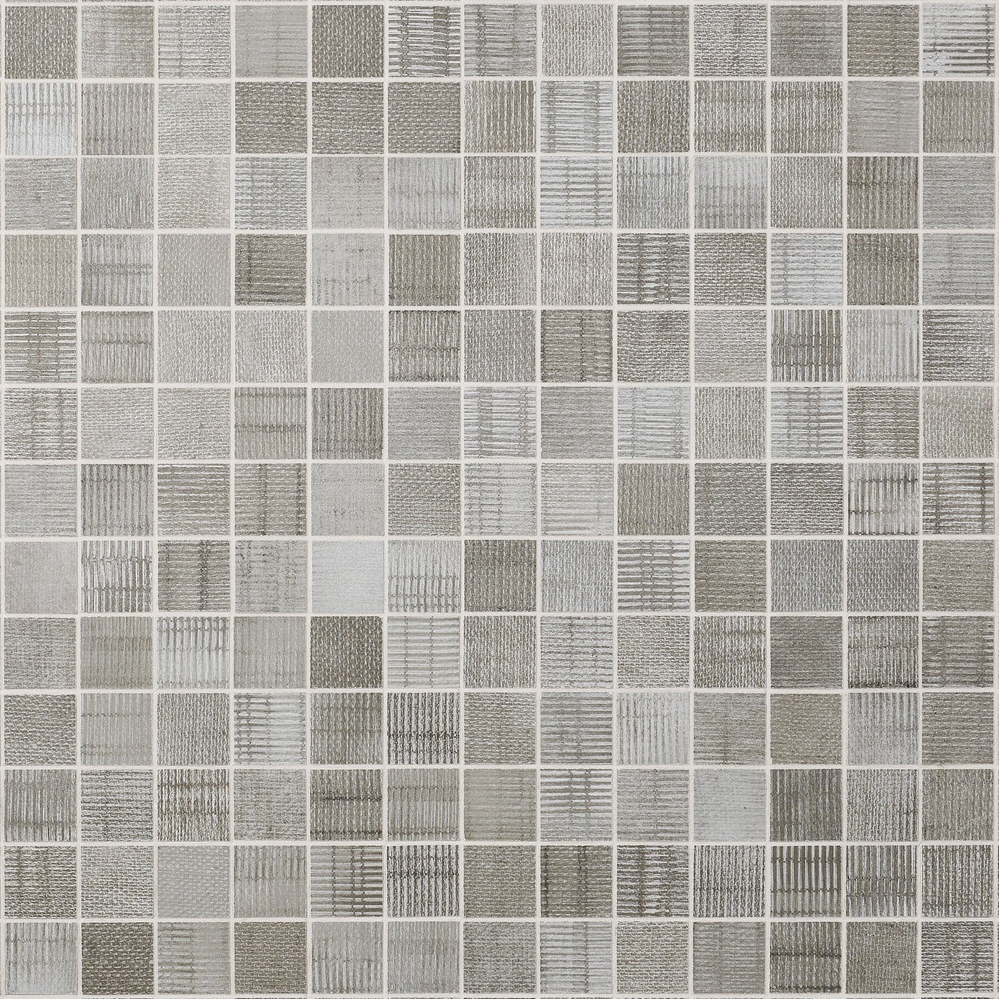 Artmore Tile Tapestry Dark 12-in x 12-in Matte Porcelain Cement look Linear Mosaic Floor and Wall Tile product image