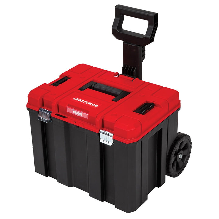 CRAFTSMAN VERSASTACK 20-in W x 39-in H x 17-in D Red Plastic Wheeled Lockable Tool Box