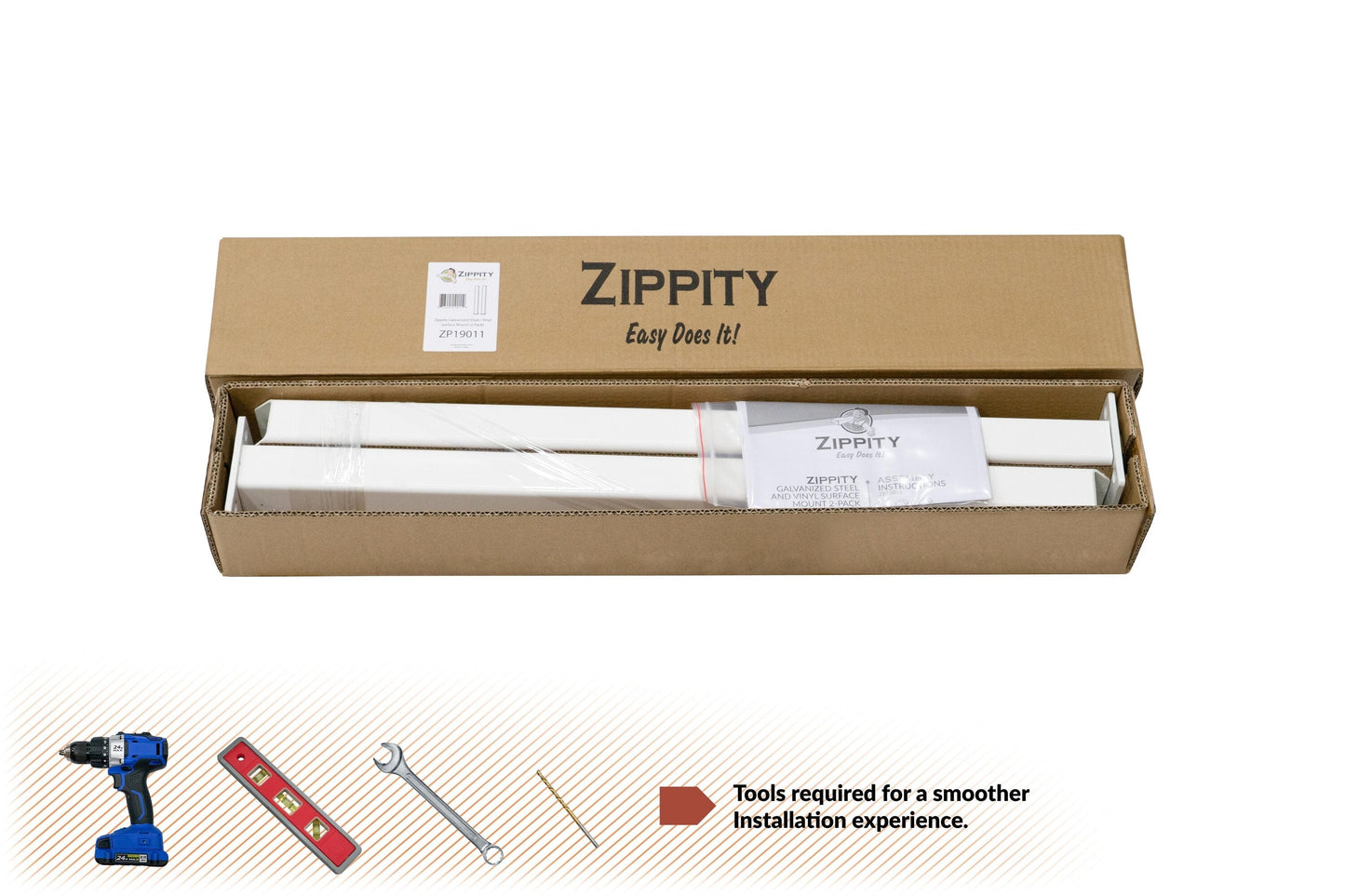Zippity Outdoor Products Surface Mount 3-ft H x 3.5-in W White Vinyl Universal Fence Post (Unassembled)