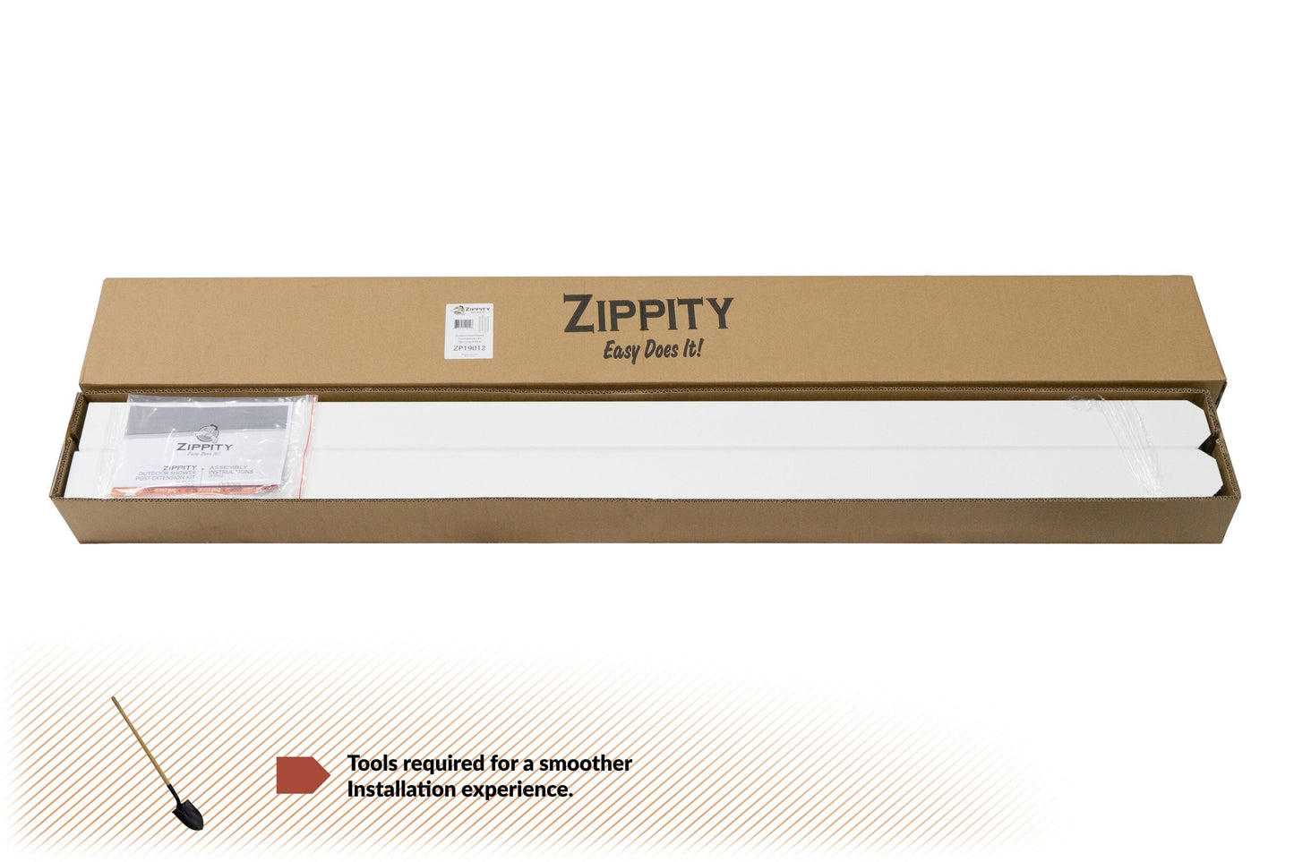 Zippity Outdoor Products Shower Post Extensions 4.75-ft H x 3-in W White Vinyl Universal Fence Post (Unassembled)
