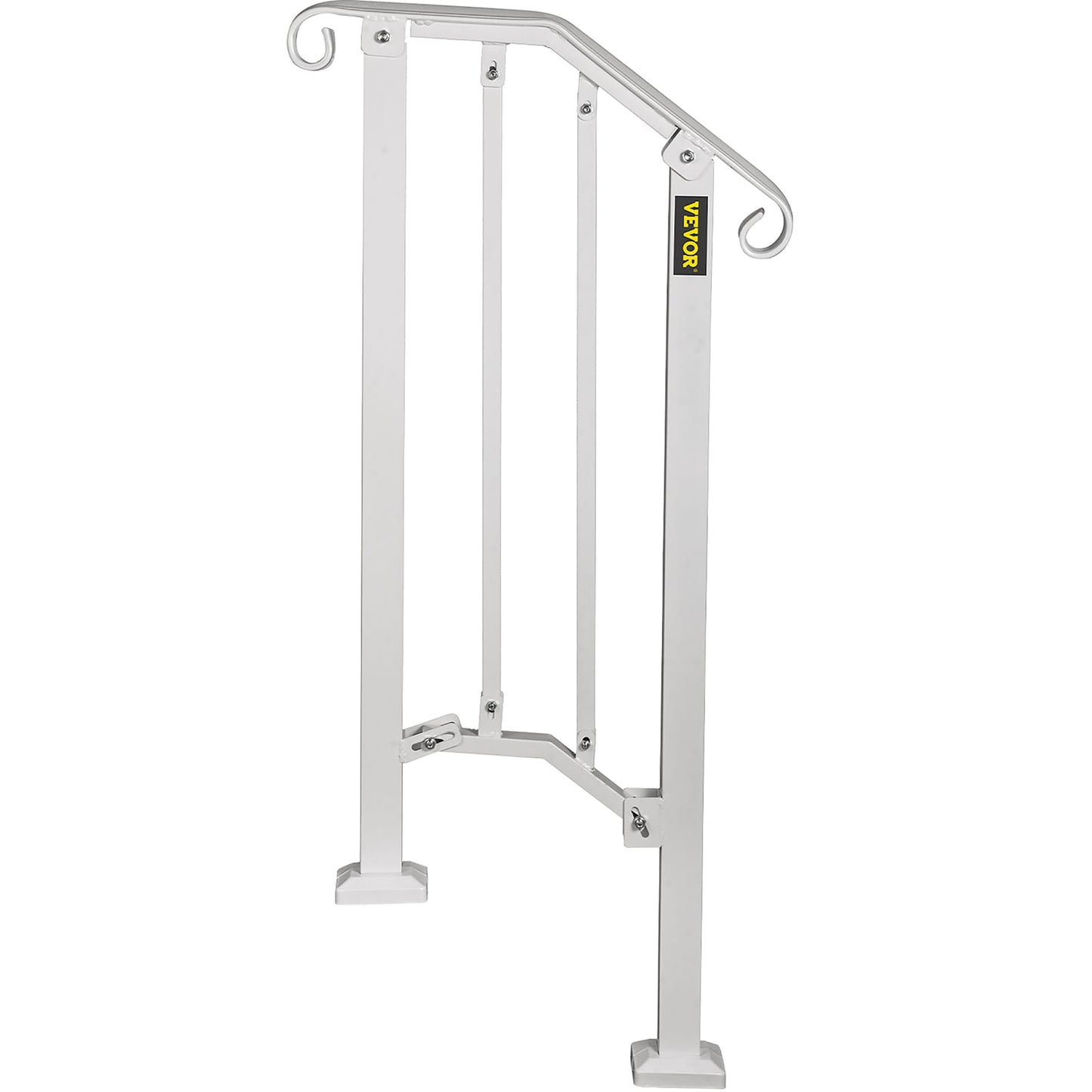 VEVOR Handrails Stair Railing 2-ft x 38-in White Steel Deck Stair Rail Kit