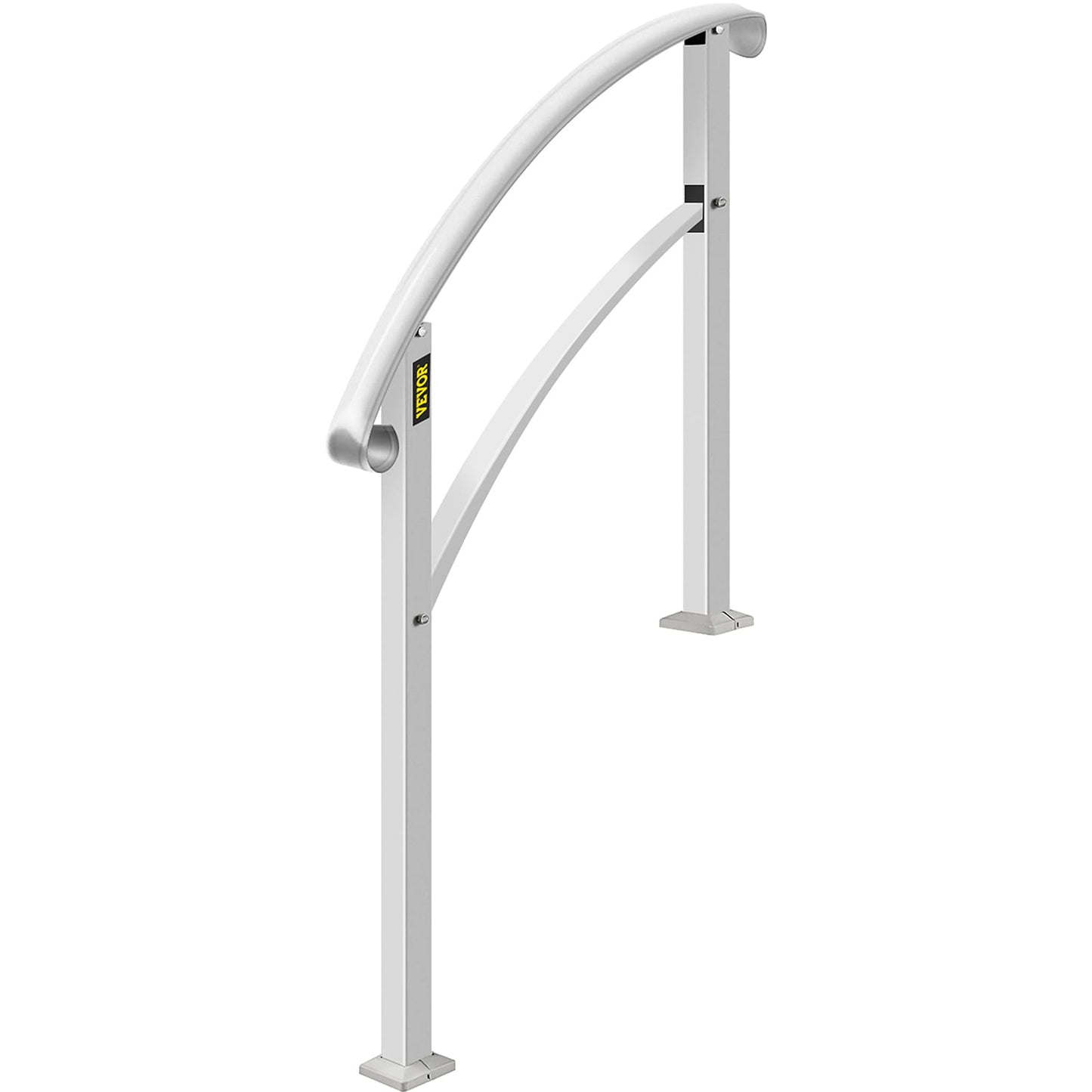 VEVOR Handrails Stair Railing 2-ft x 42-in White Steel Deck Stair Rail Kit