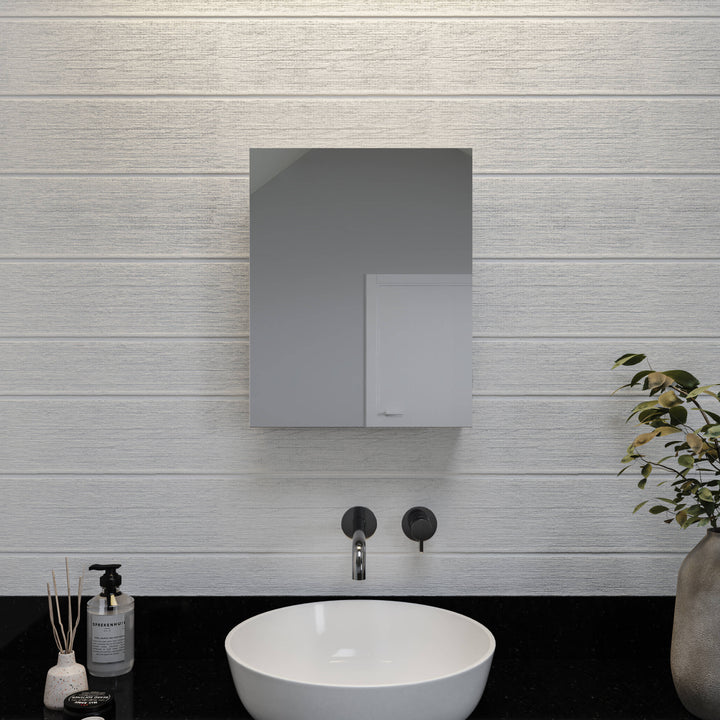 Croydex 16-in x 20-in Surface/Recessed Mount Silver Mirrored Soft Close Medicine Cabinet