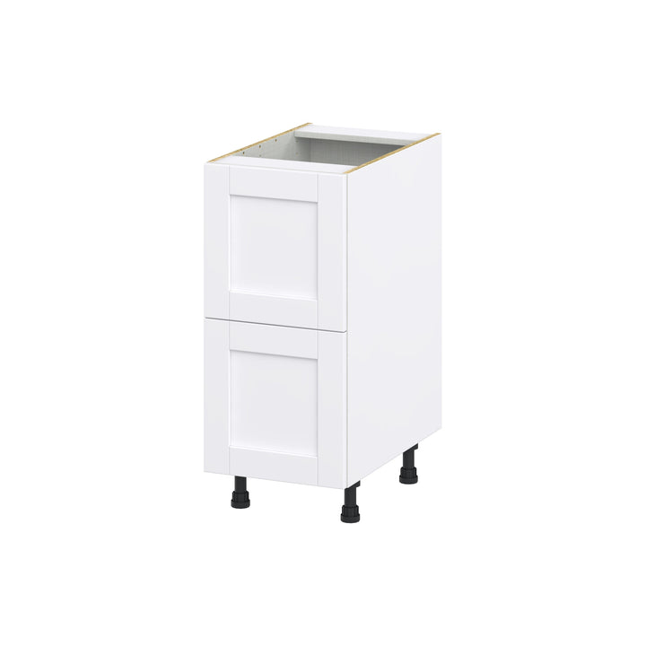 Hugo&Borg Rosemont 15-in W x 34.5-in H x 25-in D Glacier White 2-Drawer Base Fully Assembled Cabinet