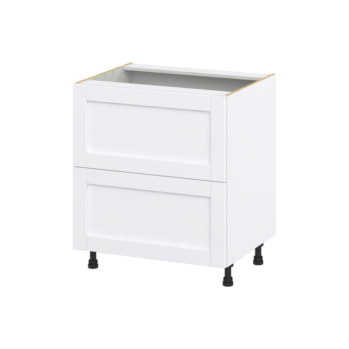 Hugo&Borg Rosemont 30-in W x 34.5-in H x 24-in D Glacier White 2-Drawer Base Fully Assembled Cabinet