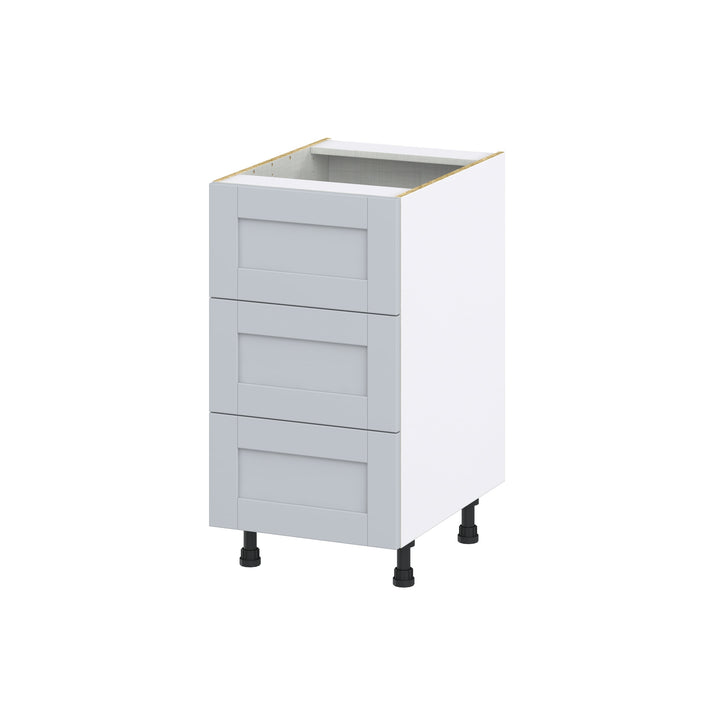 Hugo&Borg Charlesberg 18-in W x 34.5-in H x 24-in D Gray 3-Drawer Base Fully Assembled Cabinet