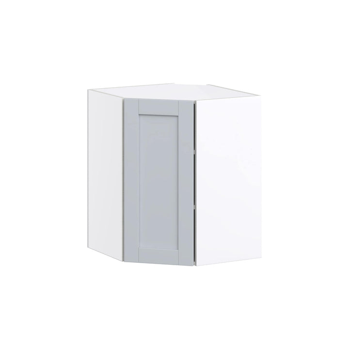 Hugo&Borg Charlesberg 24-in W x 30-in H x 14-in D Gray Diagonal Corner Wall Fully Assembled Cabinet (Flat Panel Shaker Style)