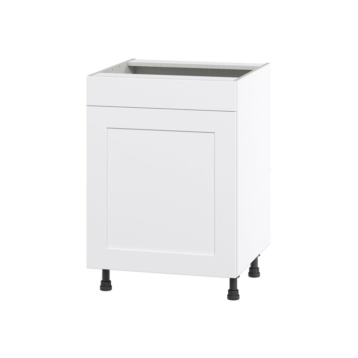 Hugo&Borg Jolie 24-in W x 34.5-in H x 24-in D Warm White Sink Base Fully Assembled Cabinet (Flat Panel Shaker Style)