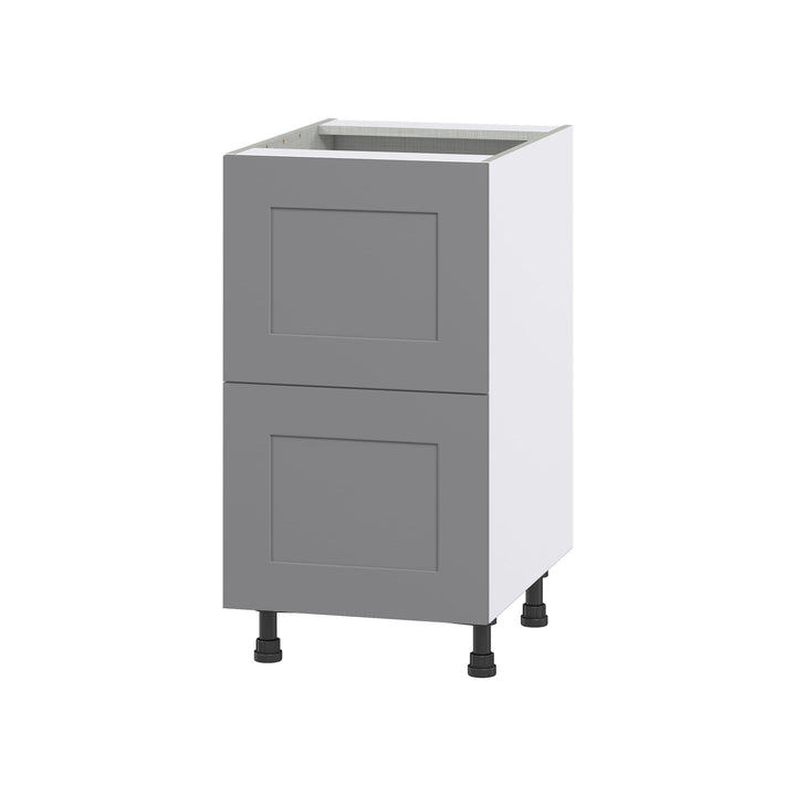 Hugo&Borg Beaumont 18-in W x 34.5-in H x 24-in D Slate Gray 2-Drawer Base Fully Assembled Cabinet
