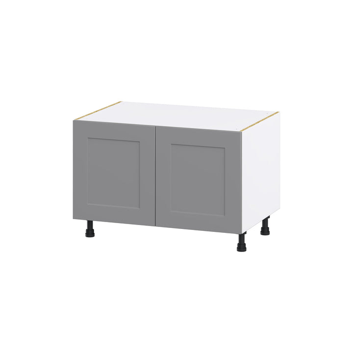 Hugo&Borg Beaumont 36-in W x 24.5-in H x 24-in D Slate Gray Sink Base Fully Assembled Cabinet (Flat Panel Shaker Style)