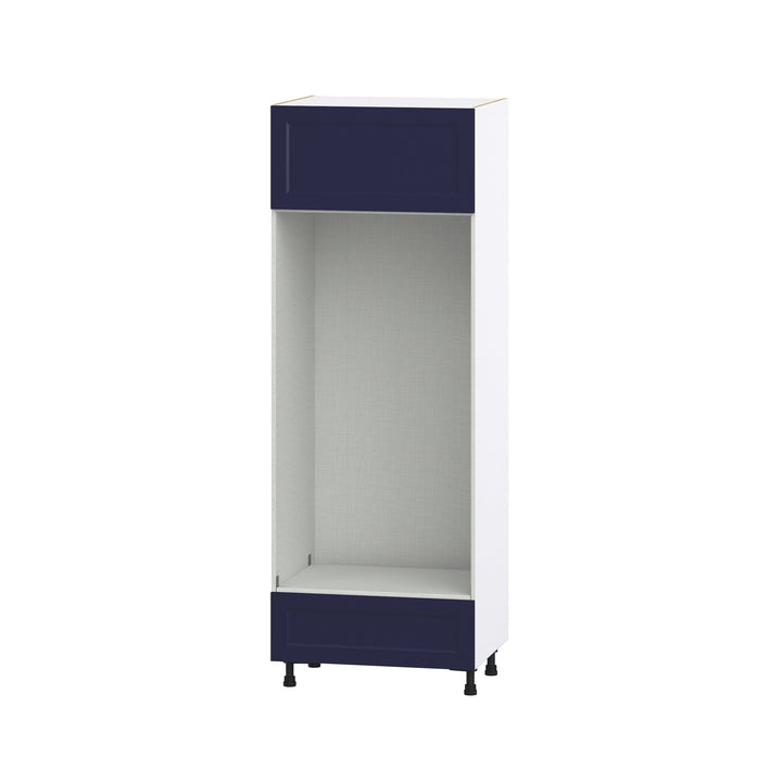 Hugo&Borg Lorette 30-in W x 84.5-in H x 24-in D Navy Blue 1-Drawer Double Oven Base Fully Assembled Cabinet (Recessed Panel Shaker Style)