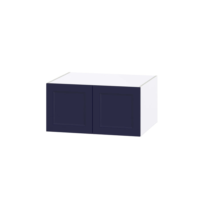 Hugo&Borg Lorette 30-in W x 15-in H x 24-in D Navy Blue Wall Fully Assembled Cabinet (Recessed Panel Shaker Door Style)