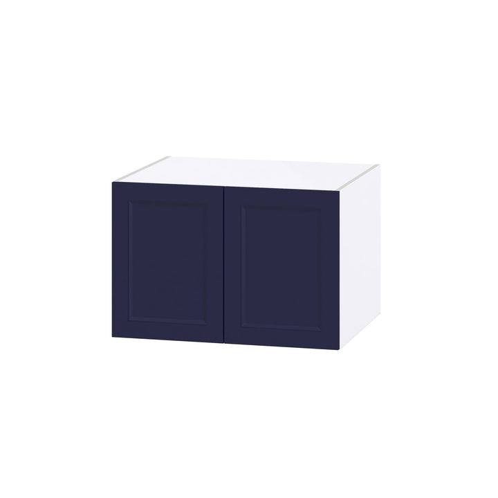 Hugo&Borg Lorette 30-in W x 20-in H x 24-in D Navy Blue Wall Fully Assembled Cabinet (Recessed Panel Shaker Door Style)
